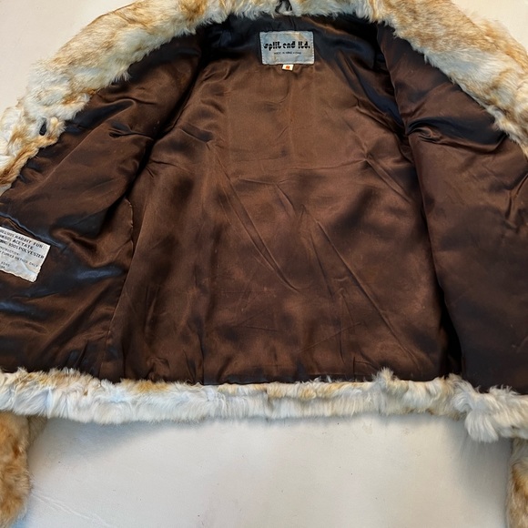 Vintage Fur Coat 1980s Split End LTD REAL Rabbit Fur Coat - Picture 6 of 16